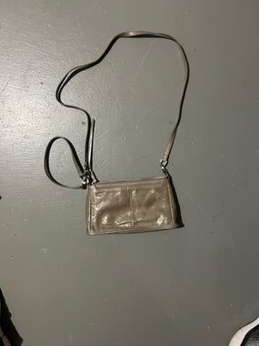 Hobo Leather Crossbody Wristlet - Taupe